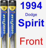 Front Wiper Blade Pack for 1994 Dodge Spirit - Hybrid