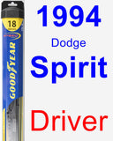 Driver Wiper Blade for 1994 Dodge Spirit - Hybrid