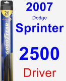 Driver Wiper Blade for 2007 Dodge Sprinter 2500 - Hybrid