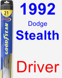 Driver Wiper Blade for 1992 Dodge Stealth - Hybrid