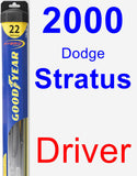 Driver Wiper Blade for 2000 Dodge Stratus - Hybrid