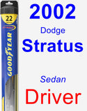 Driver Wiper Blade for 2002 Dodge Stratus - Hybrid