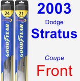 Front Wiper Blade Pack for 2003 Dodge Stratus - Hybrid