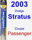 Passenger Wiper Blade for 2003 Dodge Stratus - Hybrid