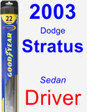 Driver Wiper Blade for 2003 Dodge Stratus - Hybrid