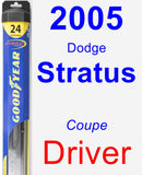 Driver Wiper Blade for 2005 Dodge Stratus - Hybrid