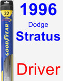 Driver Wiper Blade for 1996 Dodge Stratus - Hybrid