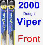 Front Wiper Blade Pack for 2000 Dodge Viper - Hybrid