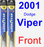 Front Wiper Blade Pack for 2001 Dodge Viper - Hybrid