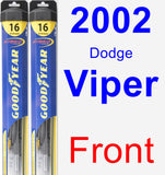 Front Wiper Blade Pack for 2002 Dodge Viper - Hybrid