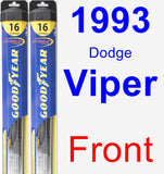 Front Wiper Blade Pack for 1993 Dodge Viper - Hybrid