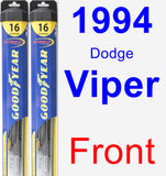 Front Wiper Blade Pack for 1994 Dodge Viper - Hybrid