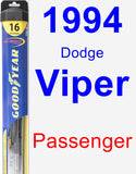 Passenger Wiper Blade for 1994 Dodge Viper - Hybrid