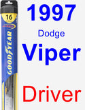 Driver Wiper Blade for 1997 Dodge Viper - Hybrid