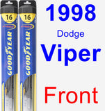 Front Wiper Blade Pack for 1998 Dodge Viper - Hybrid