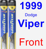 Front Wiper Blade Pack for 1999 Dodge Viper - Hybrid