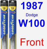 Front Wiper Blade Pack for 1987 Dodge W100 - Hybrid