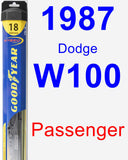 Passenger Wiper Blade for 1987 Dodge W100 - Hybrid