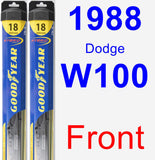 Front Wiper Blade Pack for 1988 Dodge W100 - Hybrid
