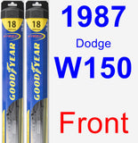 Front Wiper Blade Pack for 1987 Dodge W150 - Hybrid