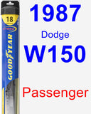 Passenger Wiper Blade for 1987 Dodge W150 - Hybrid