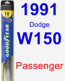 Passenger Wiper Blade for 1991 Dodge W150 - Hybrid