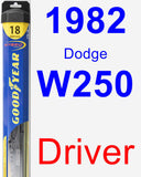 Driver Wiper Blade for 1982 Dodge W250 - Hybrid