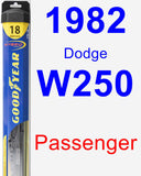 Passenger Wiper Blade for 1982 Dodge W250 - Hybrid