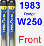 Front Wiper Blade Pack for 1983 Dodge W250 - Hybrid