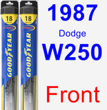 Front Wiper Blade Pack for 1987 Dodge W250 - Hybrid