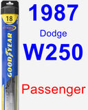 Passenger Wiper Blade for 1987 Dodge W250 - Hybrid