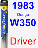 Driver Wiper Blade for 1983 Dodge W350 - Hybrid