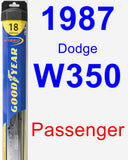 Passenger Wiper Blade for 1987 Dodge W350 - Hybrid