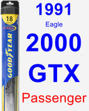 Passenger Wiper Blade for 1991 Eagle 2000 GTX - Hybrid