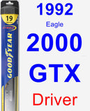 Driver Wiper Blade for 1992 Eagle 2000 GTX - Hybrid