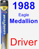 Driver Wiper Blade for 1988 Eagle Medallion - Hybrid