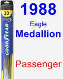 Passenger Wiper Blade for 1988 Eagle Medallion - Hybrid