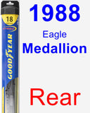 Rear Wiper Blade for 1988 Eagle Medallion - Hybrid
