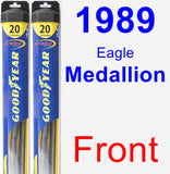 Front Wiper Blade Pack for 1989 Eagle Medallion - Hybrid