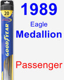 Passenger Wiper Blade for 1989 Eagle Medallion - Hybrid