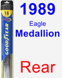 Rear Wiper Blade for 1989 Eagle Medallion - Hybrid