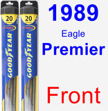 Front Wiper Blade Pack for 1989 Eagle Premier - Hybrid