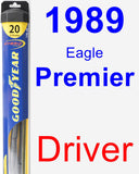 Driver Wiper Blade for 1989 Eagle Premier - Hybrid