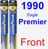 Front Wiper Blade Pack for 1990 Eagle Premier - Hybrid