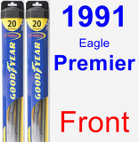 Front Wiper Blade Pack for 1991 Eagle Premier - Hybrid
