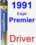 Driver Wiper Blade for 1991 Eagle Premier - Hybrid