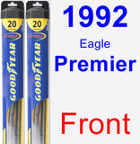Front Wiper Blade Pack for 1992 Eagle Premier - Hybrid
