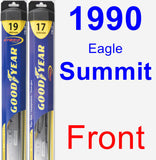 Front Wiper Blade Pack for 1990 Eagle Summit - Hybrid
