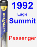 Passenger Wiper Blade for 1992 Eagle Summit - Hybrid