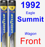 Front Wiper Blade Pack for 1992 Eagle Summit - Hybrid